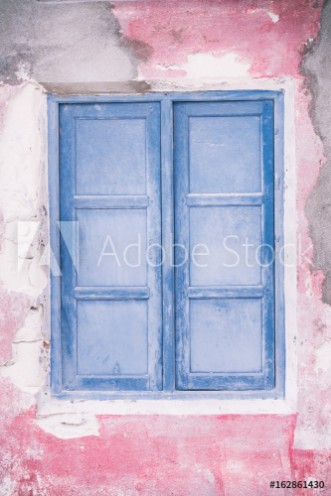 Picture of Old wooden closed window on maldivian house